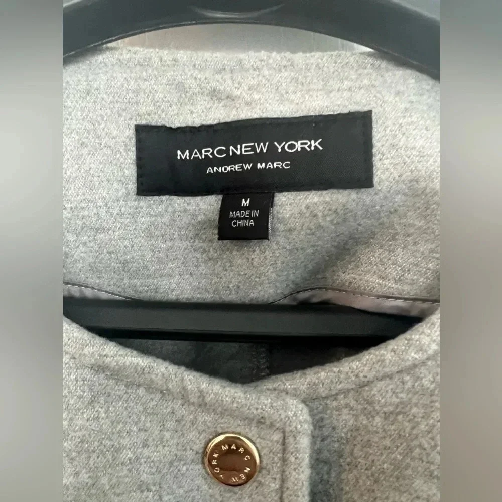 Marc New York Andrew Marc Women Gray Coat M